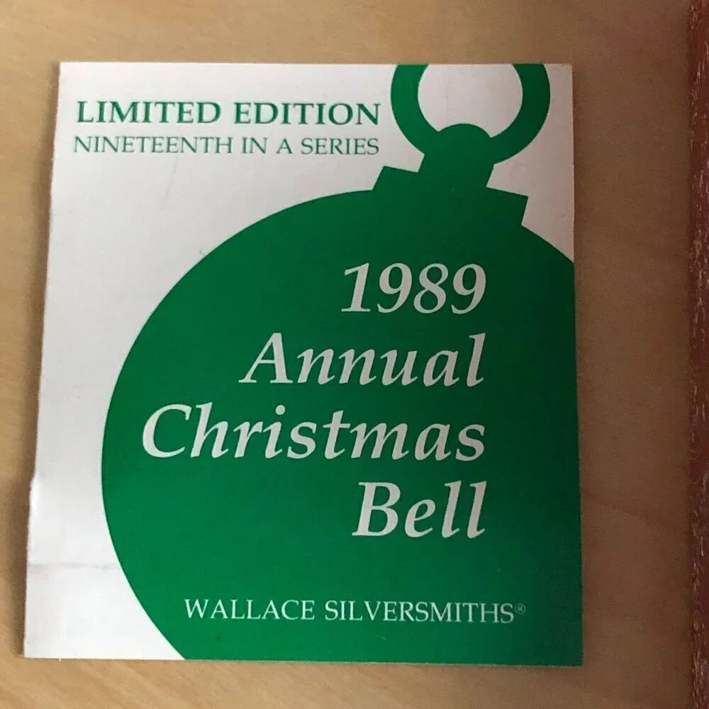 1989 Wallace Silversmiths Silver Sleigh Bell - 19th Annual Limited Edition